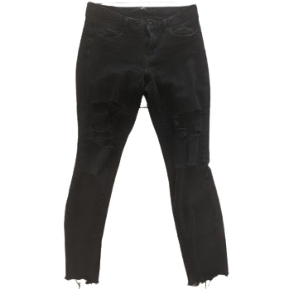 ---  Black Skinny Jeans Destroyed Style Size Small / 32